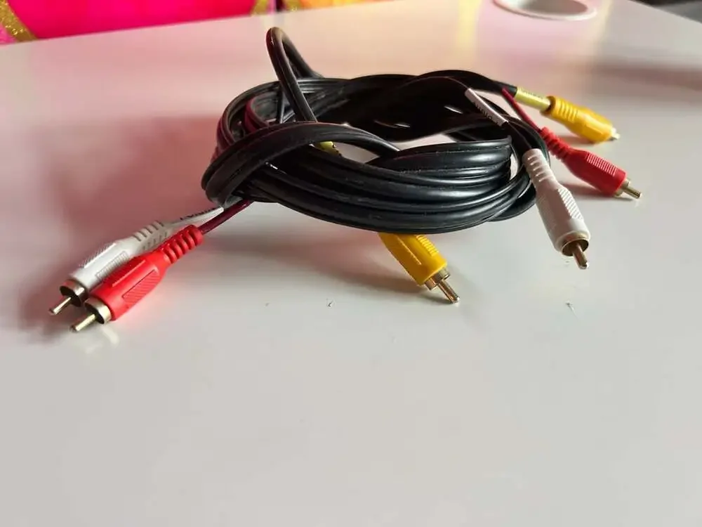 3-Male to 3-Male RCA AV Composite Cable Audio Video Cord